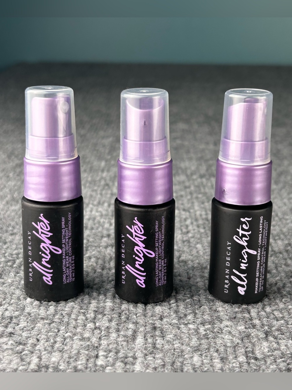 3 Urban Decay All Nighter Long Lasting Makeup Setting Spray 15ml Travel Mini Sz